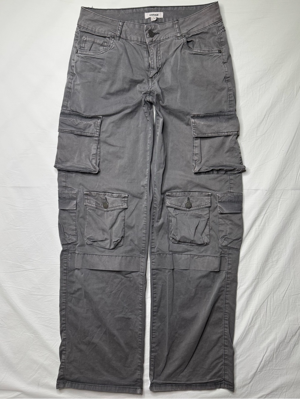 Garage - Gray Multi-Pocket Cargo Pants